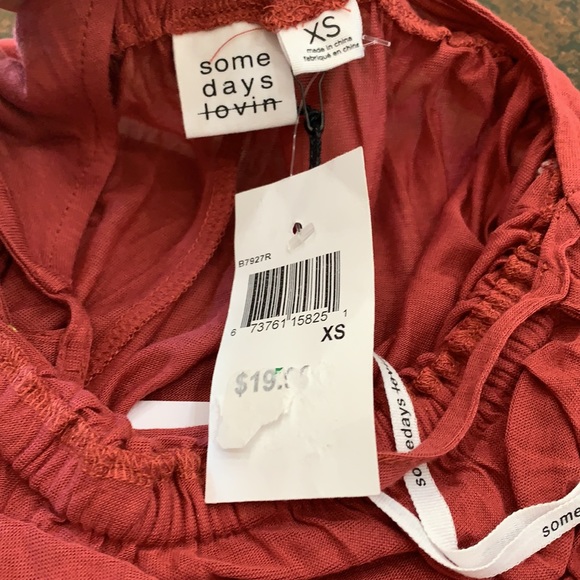 NWT{Somedayslovin}Sz XS Rust Tides Jersey Playsuit - Picture 8 of 13